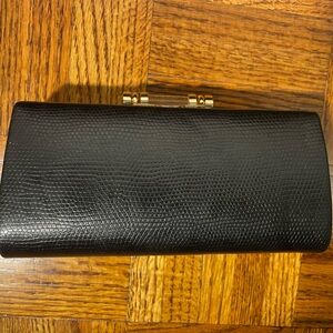 Elegant Black Textured Clutch
